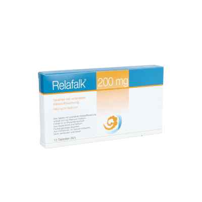 Relafalk 200 mg Tabletten mit verändert.wirkstofffreis. 12 stk von Dr. Falk Pharma GmbH PZN 15388607