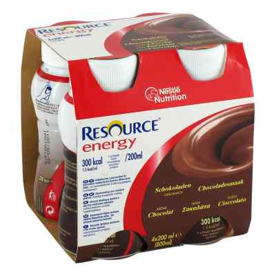 Resource Energy Schokolade 4X200 ml von Nestle Health Science (Deutschla PZN 00183101