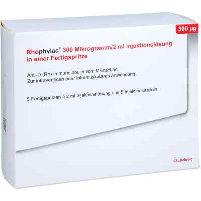 Rhophylac 300 Μg/2 Ml Injektionslösung in Fertigspritze 5X2 ml von axicorp Pharma GmbH PZN 16863878