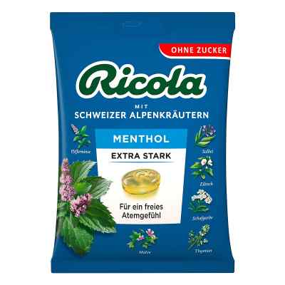 Ricola ohne Zucker Beutel Menthol Extra Stark Bonbons