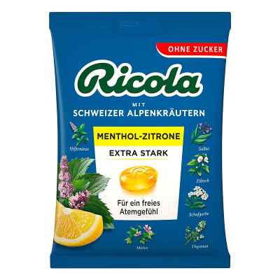 Ricola ohne Zucker Menthol-Zitrone Extra Stark Bonbons 75 g von  PZN 18043547