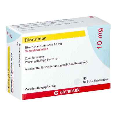 Rizatriptan Glenmark 10mg 18 stk von Glenmark Arzneimittel GmbH PZN 09947250
