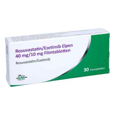 Rosuvastatin/ezetimib Elpen 40 mg/10 mg Filmtabletten 30 stk von Elpen Pharmaceutical Co. Inc. PZN 16388621
