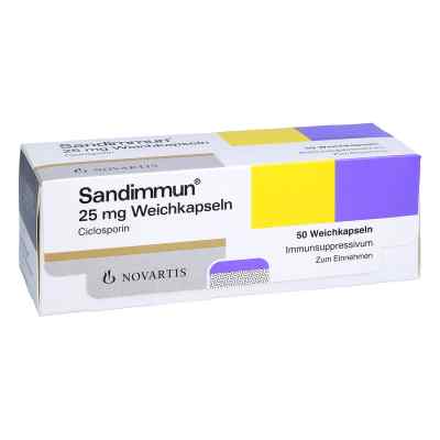 Sandimmun 25 mg Weichkapseln 50 stk von NOVARTIS Pharma GmbH PZN 03633148
