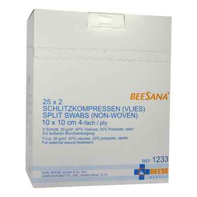 Schlitzkompressen Vlies 10x10cm 4fach st.1233