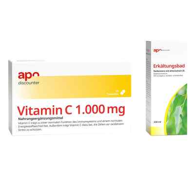 Schnupfen Sparset - Vitamin C + Erkältungsbad 1 Pck von apo.com Group GmbH PZN 08102224