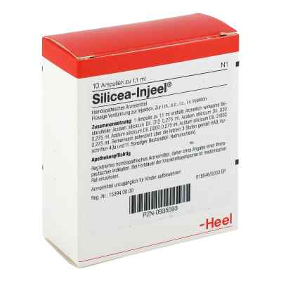 Silicea Injeel Ampullen 10 stk von Biologische Heilmittel Heel GmbH PZN 00935593