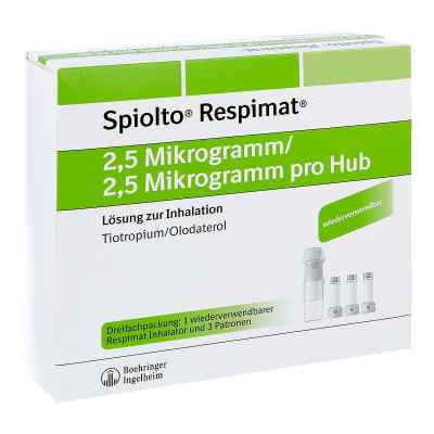Spiolto Respimat 2,5 [my]g/2,5 [my]g Hub wiederver 3X4.0 ml von Boehringer Ingelheim Pharma GmbH & Co.KG PZN 13832707