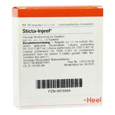 Sticta Injeel Ampullen 10 stk von Biologische Heilmittel Heel GmbH PZN 00974564