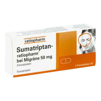 Sumatriptan-ratiopharm bei Migräne 50 mg Filmtabletten 2 stk von ratiopharm GmbH PZN 16529843