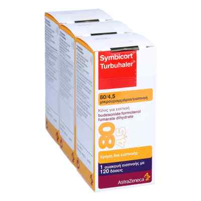 Symbicort Turbuhaler 80/4,5 Mikrogramm/Dosis 3 stk von EMRA-MED Arzneimittel GmbH PZN 05370262