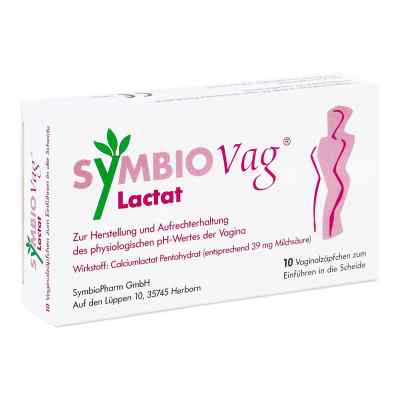 Symbiovag Lactat Vaginalsuppositorien 10 stk von SymbioPharm GmbH PZN 16224836
