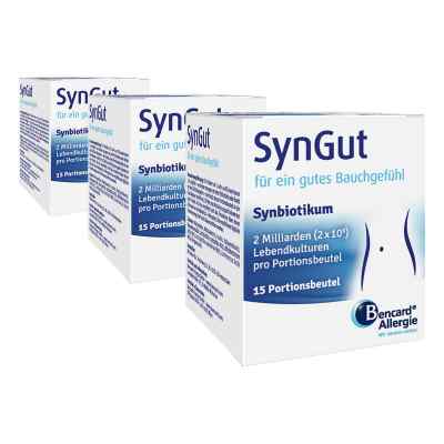 Syngut Synbiotikum mit Probiotika und Prebiot.Beutel 3x15 stk von Bencard Allergie GmbH PZN 08100890