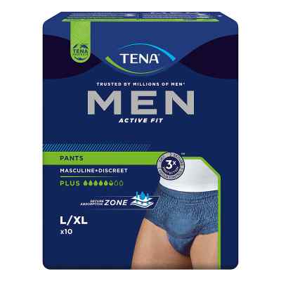 Tena Men Act.fit Inkontinenz Pants Plus L/xl Blau 10 stk von Essity Germany GmbH PZN 17981539