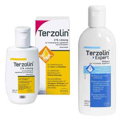 Terzolin Lösung 2% + Expert Shampoo bei trockener Kopfhaut