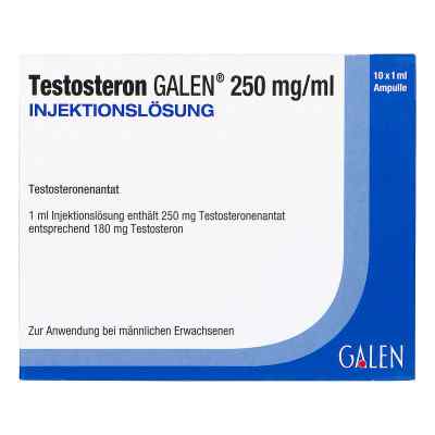 Testosteron Galen 250 Mg/ml Injektionslösung 10X1 ml von GALENpharma GmbH PZN 19823052