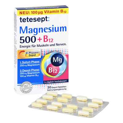 Tetesept Magnesium 500+b12 Depot Tabletten 30 stk von Merz Consumer Care GmbH PZN 11119017