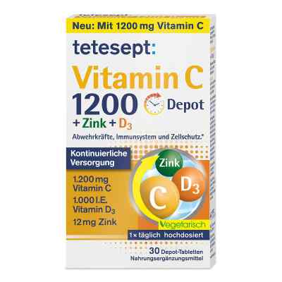 Tetesept Vitamin C 1.200mg + Zink+D3 Depot Tabletten