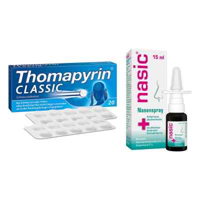 Thomapyrin Classic (20stk) und Nasic Nasenspray (15ml)