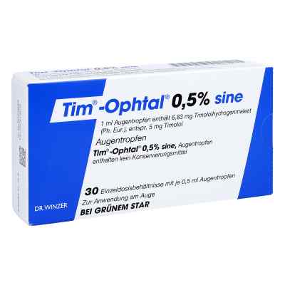 Tim-Ophtal 0,5% sine Augentropfen 0,5ml 30X0.5 ml von Dr. Winzer Pharma GmbH PZN 00718542