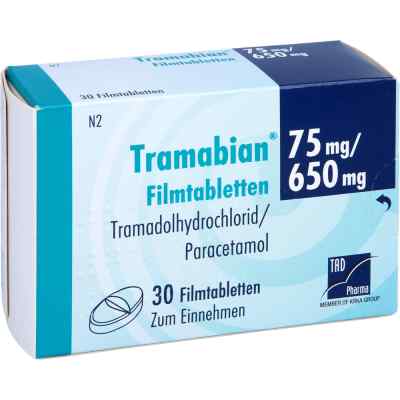 Tramabian 75 mg/650 mg Filmtabletten 30 stk von TAD Pharma GmbH PZN 11111180