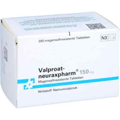 Valproat-neuraxpharm 150 mg magensaftresistent Tabletten 200 stk von neuraxpharm Arzneimittel GmbH PZN 01852254