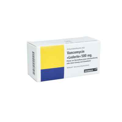 Vancomycin Lederle 500mg Plv.z.h.e.lsg.z.ein./inf. 10 stk von RIEMSER Pharma GmbH PZN 13721988