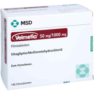 Velmetia 50 Mg/1000 Mg Filmtabletten 196 stk von EurimPharm Arzneimittel GmbH PZN 18809386