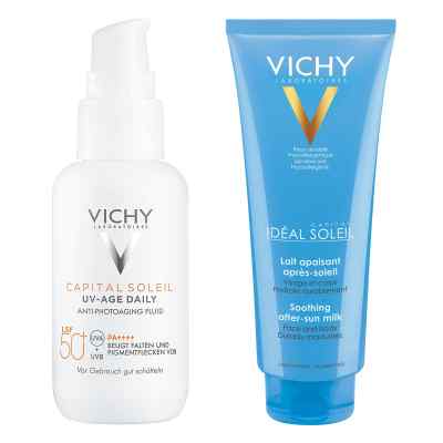 Vichy Uv-age Daily Lsf 50+ Sonnenfluid + Capital Soleil Milch