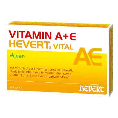 Vitamin A+E Hevert Vital Kapseln 60 stk von Hevert-Arzneimittel GmbH & Co. K PZN 18219756