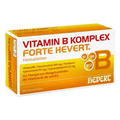 Vitamin B Komplex forte Hevert Tabletten 100 stk von Hevert-Arzneimittel GmbH & Co. K PZN 05003931