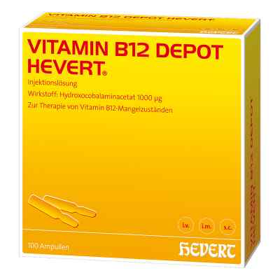 Vitamin B12 Depot Hevert Ampullen 100 stk von Hevert-Arzneimittel GmbH & Co. K PZN 06078380