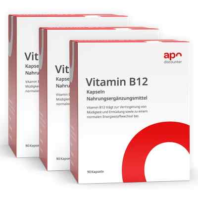 Vitamin B12 Kapseln von apodiscounter 3x 90 stk von apo.com Group GmbH PZN 08101838