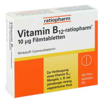 Vitamin B12 ratiopharm 10 [my]g Filmtabletten 100 stk von ratiopharm GmbH PZN 08735267
