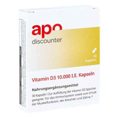 Vitamin D3 10.000 I.e. Kapseln mit Vitamin D 3 30 stk von Apologistics GmbH PZN 16908428