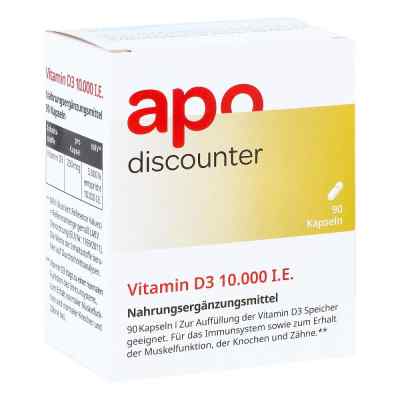 Vitamin D3 10.000 I.e. Kapseln mit Vitamin D 3 90 stk von Apologistics GmbH PZN 16908434