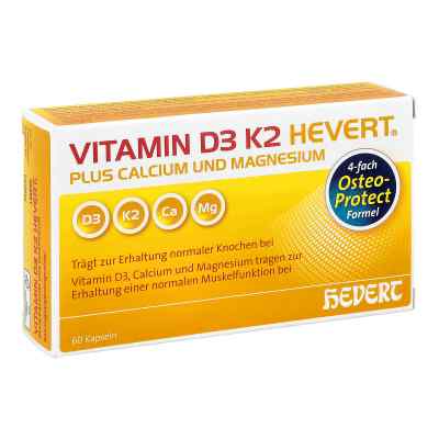 Vitamin D3 K2 Hevert Plus Kapseln 60 stk von Hevert-Arzneimittel GmbH & Co. K PZN 16336937