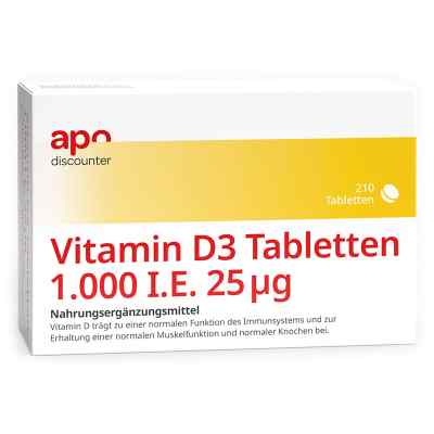 Vitamin D3 Tabletten 1000 I.E. von apodiscounter