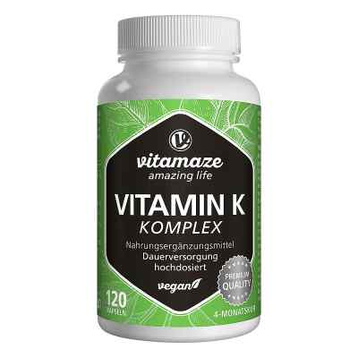 Vitamin K1+K2 Komplex hochdosiert vegan Kapseln 120 stk von Vitamaze GmbH PZN 13947480