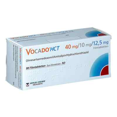 Vocado Hct 40 mg/10 mg/12,5 mg Filmtabletten 98 stk von BERLIN-CHEMIE AG PZN 07382074