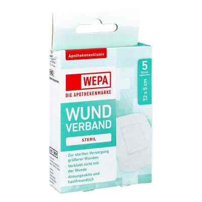 Wepa Wundverband 7,2x5 cm steril 5 stk von WEPA Apothekenbedarf GmbH & Co K PZN 16233893