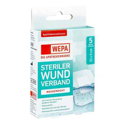 Wepa Wundverband wasserdicht 7,2x5 cm steril 5 stk von WEPA Apothekenbedarf GmbH & Co K PZN 16233918
