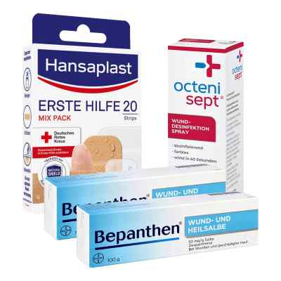 Wundversorgungs-Set mit 2x100g Bepanthen Wund- und Heilsalbe