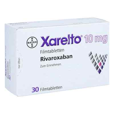 Xarelto 10 mg Filmtabletten 30 stk von Bayer Vital GmbH GB Pharma PZN 05995080