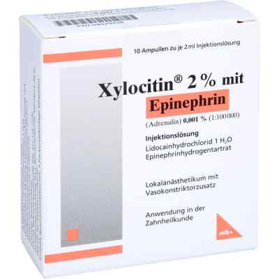 Xylocitin 2% mit Epinephrin 0,001% Ampullen 10 stk von MIBE GmbH Arzneimittel PZN 04029934