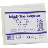 Zellstoff Vlies Kompressen 10x10cm steril 5X2 stk von KERMA Verbandstoff GmbH PZN 06347638