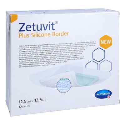 Zetuvit Plus Silicone Border steril 12,5x12,5 cm 10 stk von PAUL HARTMANN AG PZN 14022376