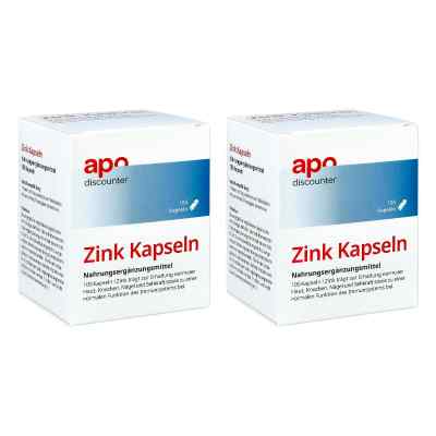 Zink Kapseln 10 mg von apodiscounter 2x105 stk von apo.com Group GmbH PZN 08102174