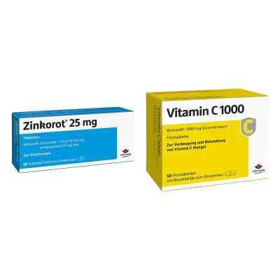 Zinkorot 25 Mg Zink Tabletten+ Vitamin C1000 Filmtabletten