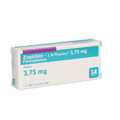 Zopiclon-1a Pharma 3,75 mg Filmtabletten 20 stk von 1 A Pharma GmbH PZN 04344110
